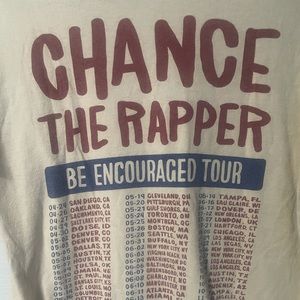 Chance The Rapper Shirt Be Encouraged Tour Spring 2017 Size Large Pre-Owned